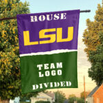 Fighting Tigers vs Custom Team House Divided Flag, NCAA College Flag