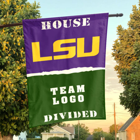 Fighting Tigers vs Custom Team House Divided Flag, NCAA College Flag Fighting Tigers vs Custom Team House Divided Flag, NCAA College Flag