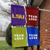 Fighting Tigers vs Custom Team House Divided Flag, NCAA College Rivalry Flag
