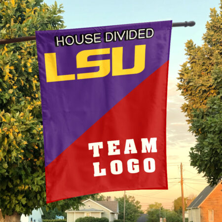 Fighting Tigers vs Custom Team House Divided Flag, NCAA Custom Flag Fighting Tigers vs Custom Team House Divided Flag, NCAA Custom Flag