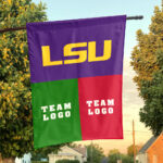 Fighting Tigers vs Custom Team House Divided Flag, NCAA Game Day Flag