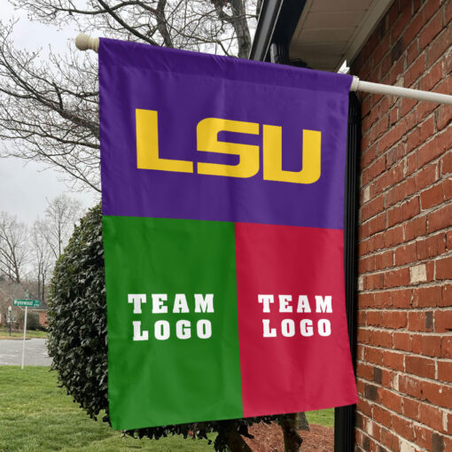 Fighting Tigers vs Custom Team House Divided Flag, NCAA Game Day Flag