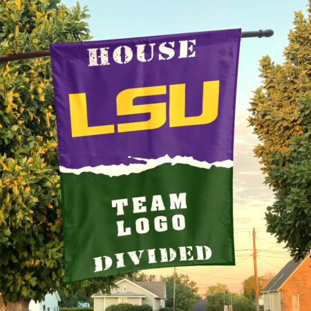 Fighting Tigers vs Custom Team House Divided Flag, NCAA House Flag Fighting Tigers vs Custom Team House Divided Flag, NCAA House Flag