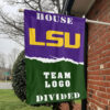 Fighting Tigers vs Custom Team House Divided Flag, NCAA House Flag