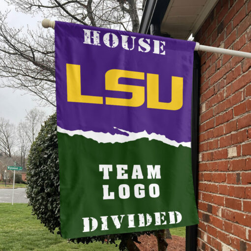Fighting Tigers vs Custom Team House Divided Flag, NCAA House Flag
