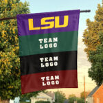 Fighting Tigers vs Custom Team House Divided Flag, NCAA Rival Flag