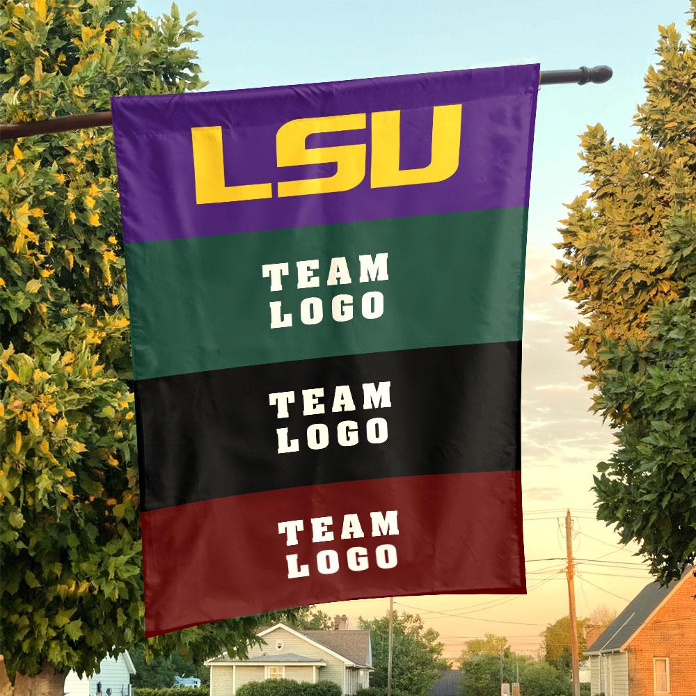 Fighting Tigers vs Custom Team House Divided Flag, NCAA Rival Flag Fighting Tigers vs Custom Team House Divided Flag, NCAA Rival Flag