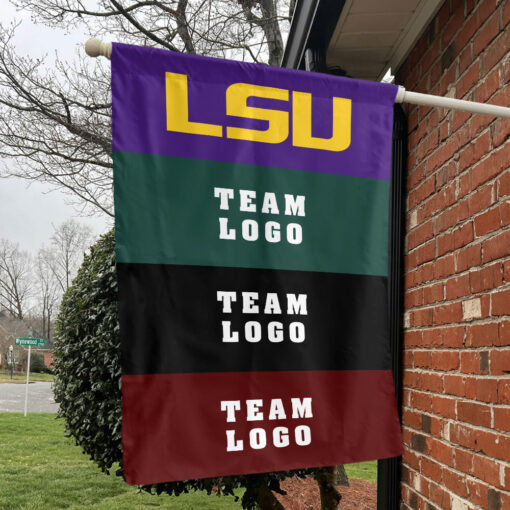Fighting Tigers vs Custom Team House Divided Flag, NCAA Rival Flag Fighting Tigers vs Custom Team House Divided Flag, NCAA Rival Flag