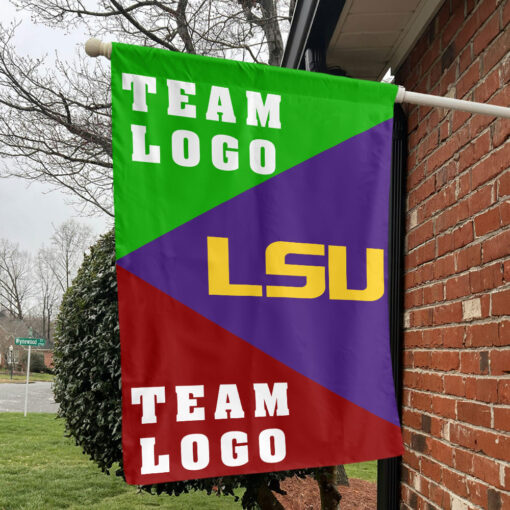 Fighting Tigers vs Custom Team House Divided Flag, NCAA Spirit Flag Fighting Tigers vs Custom Team House Divided Flag, NCAA Spirit Flag