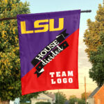 Fighting Tigers vs Custom Team House Divided Flag, NCAA Team Flag