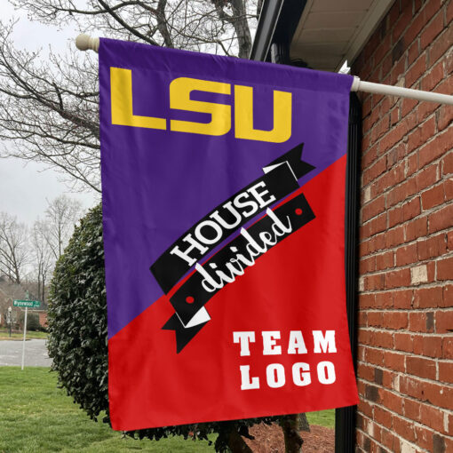 Fighting Tigers vs Custom Team House Divided Flag, NCAA Team Flag Fighting Tigers vs Custom Team House Divided Flag, NCAA Team Flag