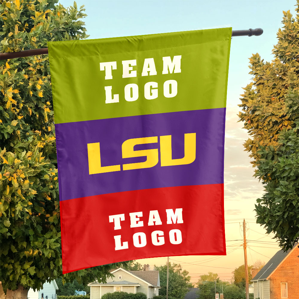 Fighting Tigers vs Custom Team House Divided Flag, NCAA Two Team Flag Fighting Tigers vs Custom Team House Divided Flag, NCAA Two Team Flag