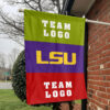 Fighting Tigers vs Custom Team House Divided Flag, NCAA Two Team Flag 1 Fighting Tigers vs Custom Team House Divided Flag, NCAA Two Team Flag