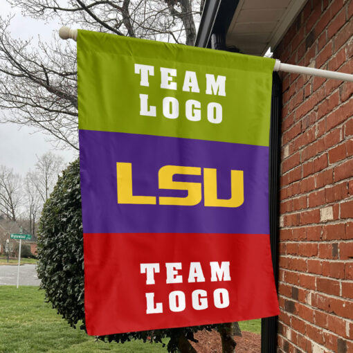 Fighting Tigers vs Custom Team House Divided Flag, NCAA Two Team Flag Fighting Tigers vs Custom Team House Divided Flag, NCAA Two Team Flag