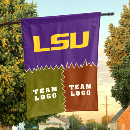 Fighting Tigers vs Custom Team House Divided Flag, Personalized Game Day Flag