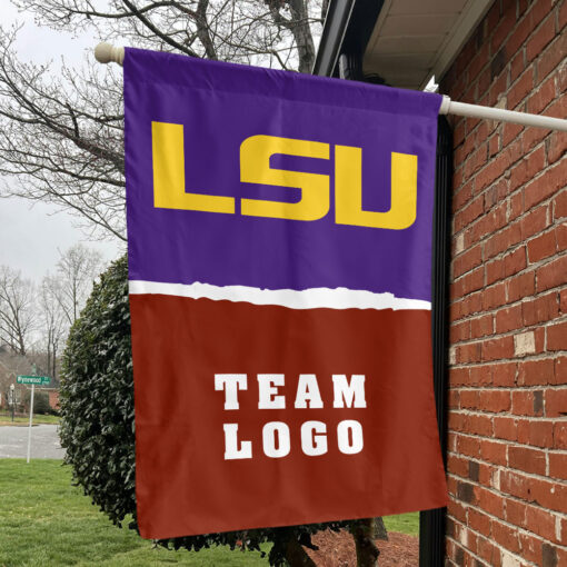 Fighting Tigers vs Custom Team House Divided Flag, Personalized NCAA Flag Fighting Tigers vs Custom Team House Divided Flag, Personalized NCAA Flag