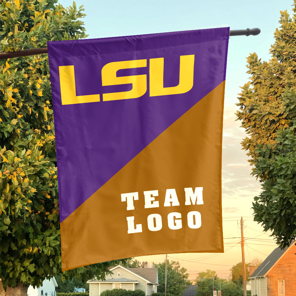 Fighting Tigers vs Custom Team House Divided Flag, Personalized Team Flag Fighting Tigers vs Custom Team House Divided Flag, Personalized Team Flag