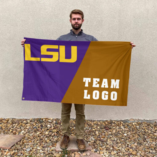 Fighting Tigers vs Custom Team House Divided Flag, Personalized Team Flag Fighting Tigers vs Custom Team House Divided Flag, Personalized Team Flag