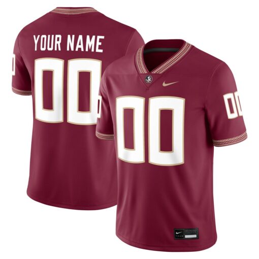 Florida State Seminoles  Custom Football Game Jersey – Garnet, Limited Replica Fan Edition