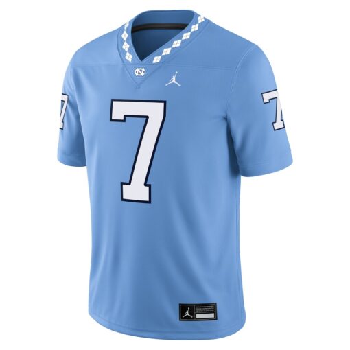 Gio Lopez North Carolina Tar Heels Jordan Brand Home NIL Football Game Jersey – Carolina Blue, Limited Replica Fan Edition