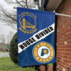 Golden State vs Indiana House Divided Flag, NBA House Divided Flag 1 Golden State vs Indiana House Divided Flag, NBA House Divided Flag