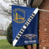 Golden State vs New Orleans House Divided Flag, NBA House Divided Flag 1 Golden State vs New Orleans House Divided Flag, NBA House Divided Flag