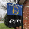 Golden State vs San Antonio House Divided Flag, NBA House Divided Flag 1 Golden State vs San Antonio House Divided Flag, NBA House Divided Flag