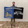Golden State vs San Antonio House Divided Flag, NBA House Divided Flag 2 Golden State vs San Antonio House Divided Flag, NBA House Divided Flag