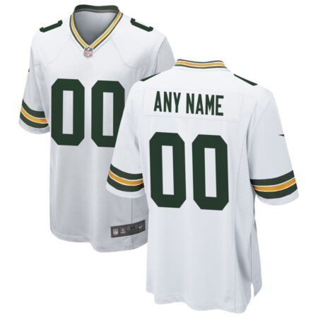 Green Bay Packers  Custom Game Jersey – White, Limited Replica Fan Edition
