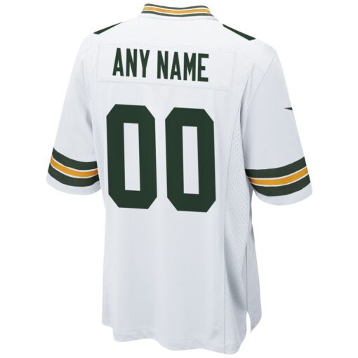 Green Bay Packers  Custom Game Jersey – White, Limited Replica Fan Edition