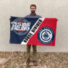 Guangzhou vs LA House Divided Flag, NBA House Divided Flag 2 Guangzhou vs LA House Divided Flag, NBA House Divided Flag