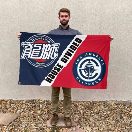 Guangzhou vs LA House Divided Flag, NBA House Divided Flag Guangzhou vs LA House Divided Flag, NBA House Divided Flag