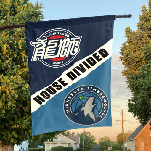 Guangzhou vs Minnesota House Divided Flag, NBA House Divided Flag Guangzhou vs Minnesota House Divided Flag, NBA House Divided Flag
