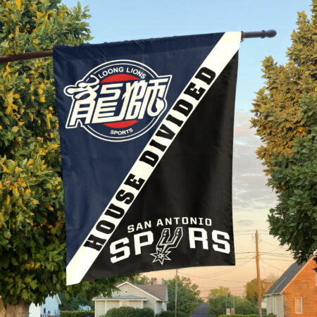 Guangzhou vs San Antonio House Divided Flag, NBA House Divided Flag Guangzhou vs San Antonio House Divided Flag, NBA House Divided Flag