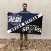 Guangzhou vs San Antonio House Divided Flag, NBA House Divided Flag 2 Guangzhou vs San Antonio House Divided Flag, NBA House Divided Flag