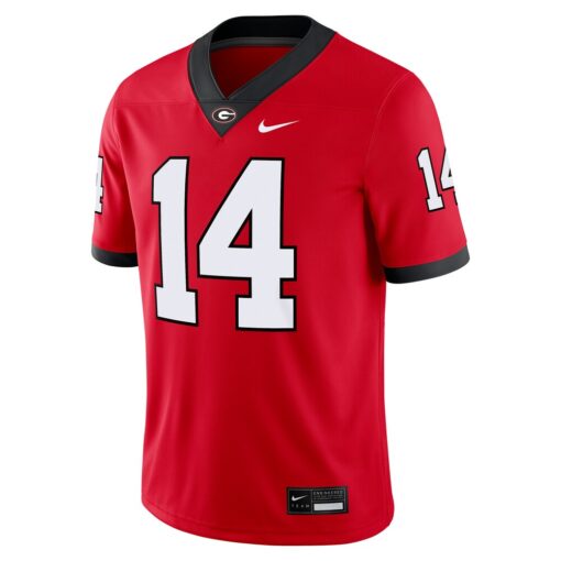 Gunner Stockton Georgia Bulldogs Nike Home NIL Football Game Jersey – Red, Limited Replica Fan Edition