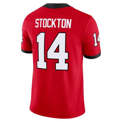 Gunner Stockton Georgia Bulldogs Nike Home NIL Football Game Jersey – Red, Limited Replica Fan Edition