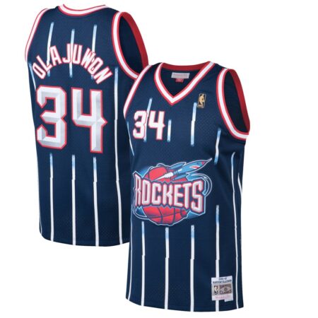 Hakeem Olajuwon Houston Rockets Mitchell & Ness 1996, Limited Replica Fan Edition