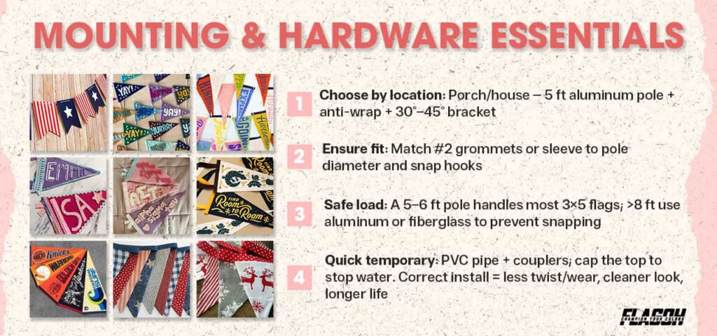 Hardware & Mounting of DIY Flag