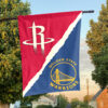 Houston vs Golden State House Divided Flag, NBA House Divided Flag