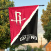 Houston vs San Antonio House Divided Flag, NBA House Divided Flag