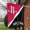 Houston vs San Antonio House Divided Flag, NBA House Divided Flag 1 Houston vs San Antonio House Divided Flag, NBA House Divided Flag