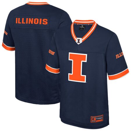 Illinois Fighting Illini Colosseum Nothing But The Hits Football Jersey – Navy, Limited Replica Fan Edition