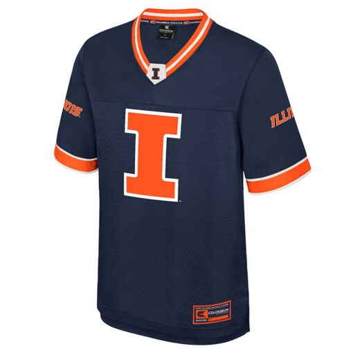 Illinois Fighting Illini Colosseum Nothing But The Hits Football Jersey – Navy, Limited Replica Fan Edition