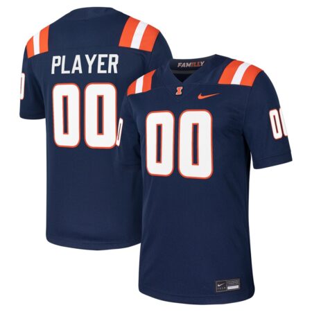 Illinois Fighting Illini Nike Pick-A-Player NIL Football Game Jersey – Navy, Limited Replica Fan Edition