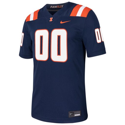 Illinois Fighting Illini Nike Pick-A-Player NIL Football Game Jersey – Navy, Limited Replica Fan Edition
