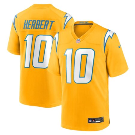 Justin Herbert Los Angeles Chargers jersey – Gold, Limited Replica Fan Edition