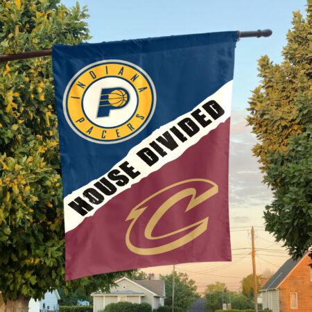 Indiana vs Cleveland House Divided Flag, NBA House Divided Flag Indiana vs Cleveland House Divided Flag, NBA House Divided Flag