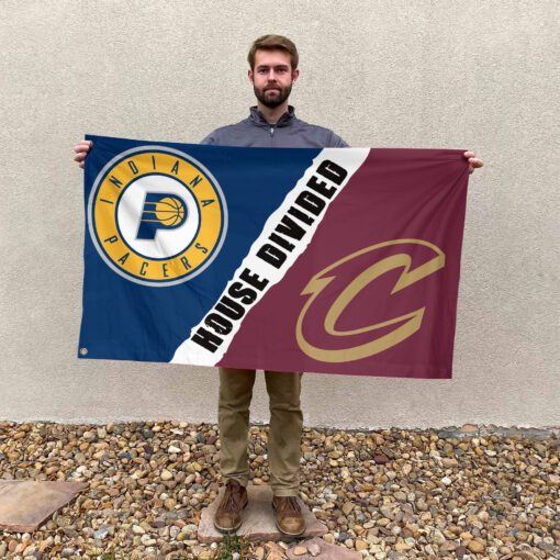 Indiana vs Cleveland House Divided Flag, NBA House Divided Flag Indiana vs Cleveland House Divided Flag, NBA House Divided Flag