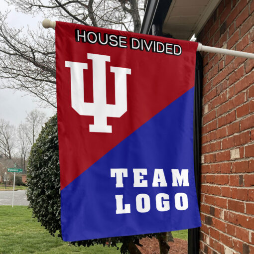 Indiana vs Custom Team House Divided Flag, College Custom Flag Indiana vs Custom Team House Divided Flag, College Custom Flag